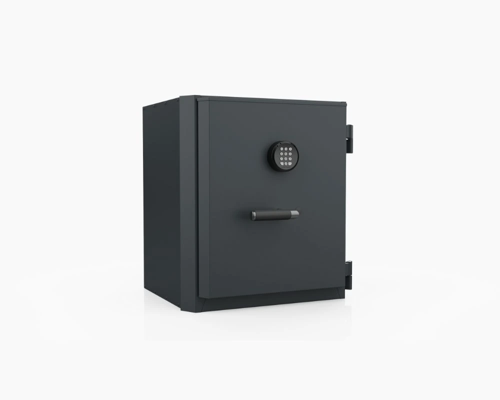 Coffre-fort Fichet-Bauche Helios 80 litres fermé, serrure Nectra, sur fond clair